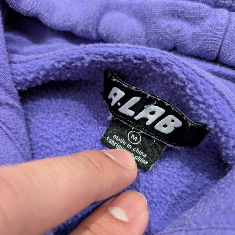 Alien Labs Hoodie Sweatshirt Womens Medium A Lab Lavender Purple Logo Sweatshirt - Picture 5 of 11